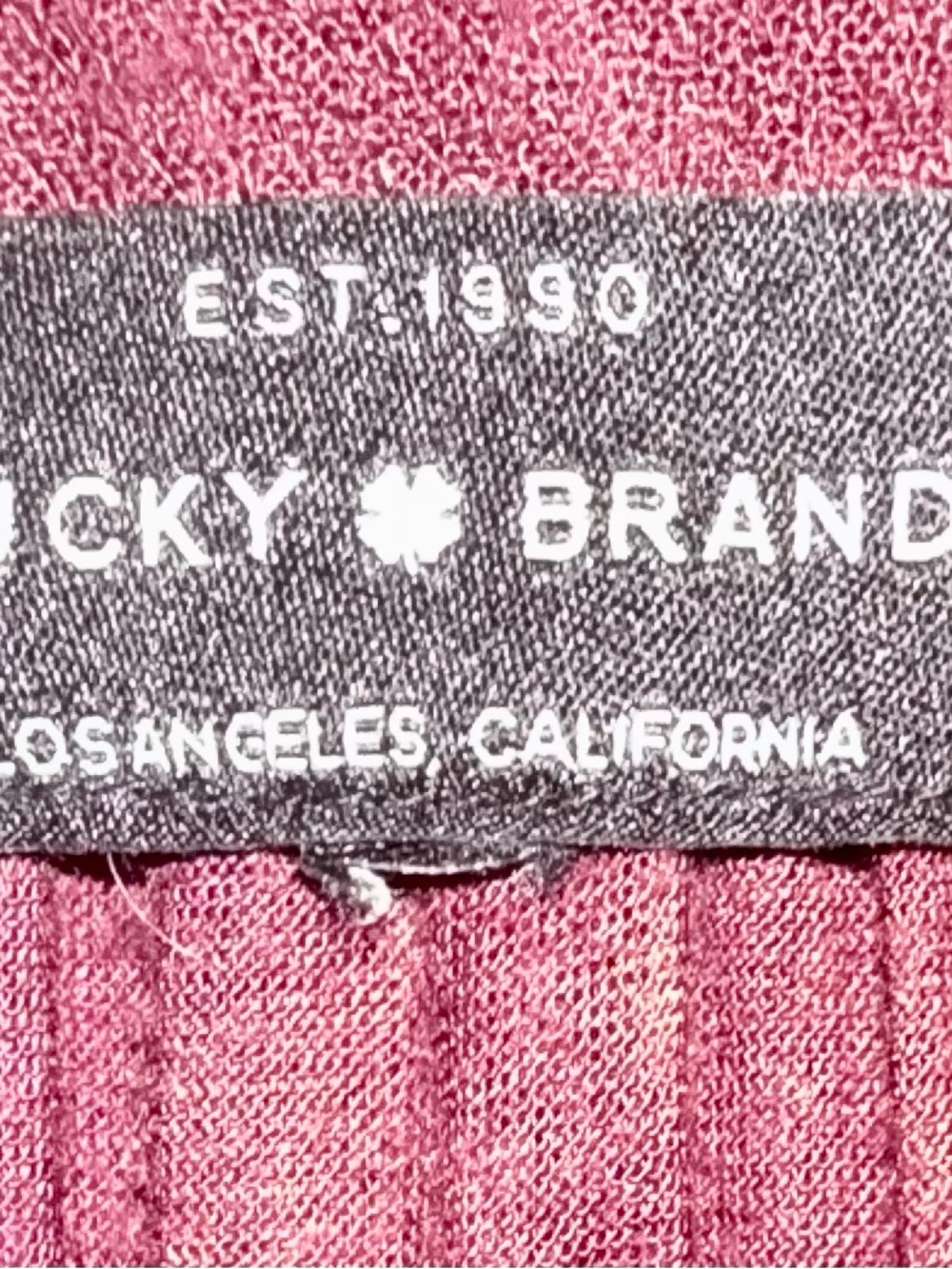 Lucky Brand Dusty Rose Patchwork V-Neck Bell Sleeve Tunic - Picture 2 of 3